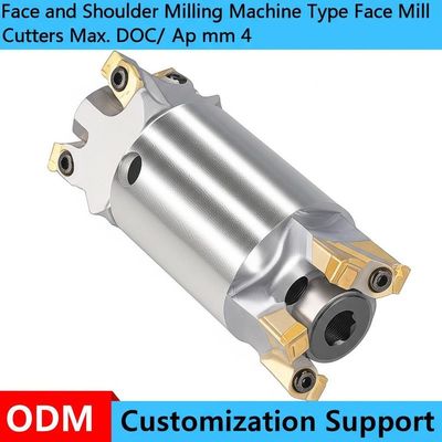 फेस और शोल्डर मिलिंग मशीन टाइप फेस मिलिंग कटर अधिकतम DOC/Ap मिमी 4 ODM अनुकूलन समर्थन